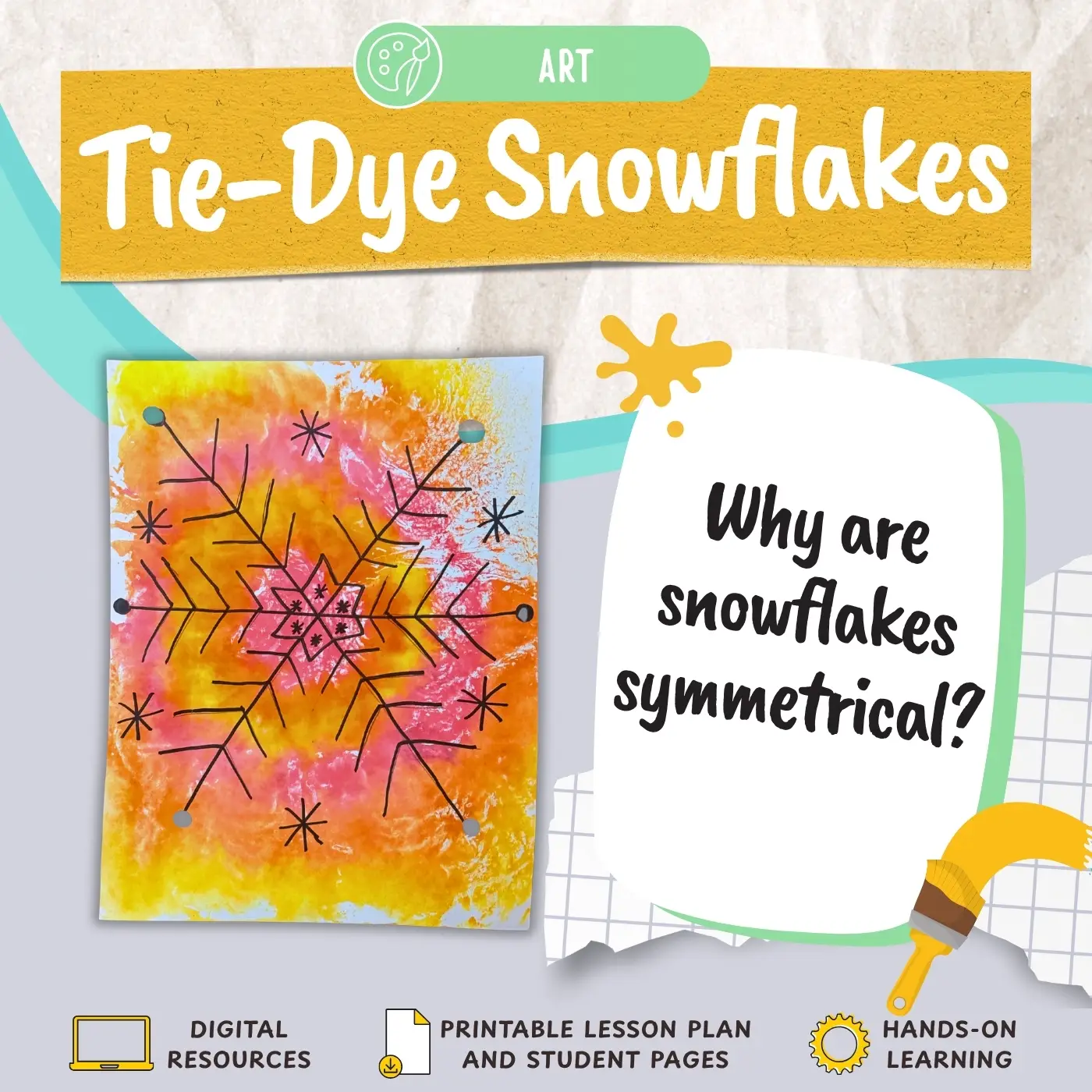 Tie-Dye Snowflakes
